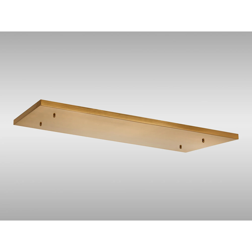 Photograph: Brass No Hole Rectangular Ceiling Plate - 1100mm x 400mm