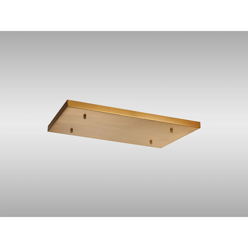 Photograph: Brass No Hole Rectangular Ceiling Plate - 550mm x 320mm