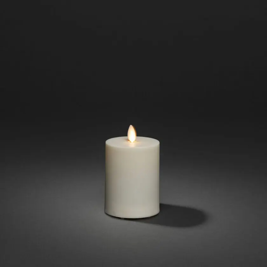 Photograph: Candle Ivory Warm White Led 7.6 x 13cm 5H Timer 2xC