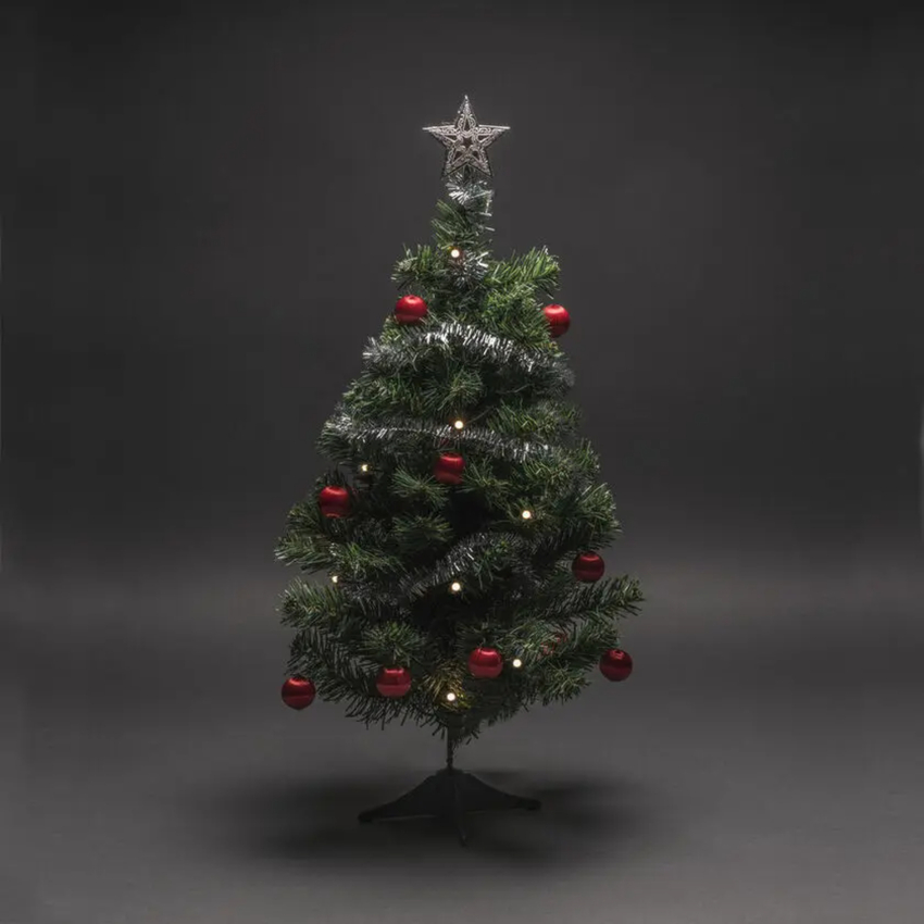 Photograph: Christmas Tree 10 Led and Decorations 2ft, Indoor, 240v