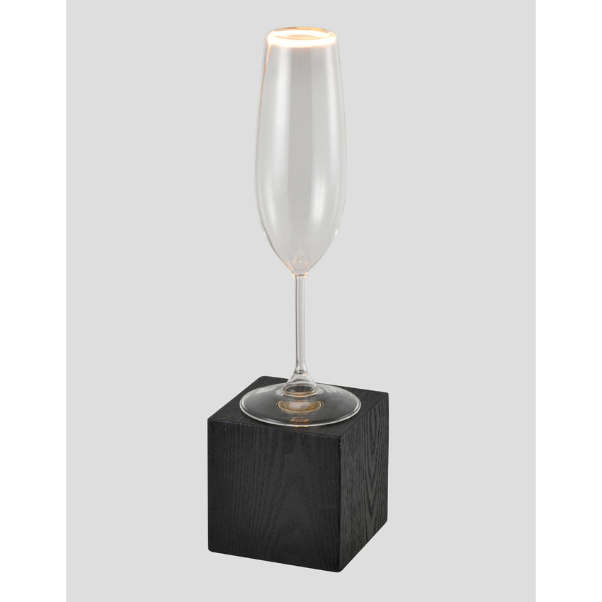 Photograph: Clear Champagne Glass Led Table Lamp