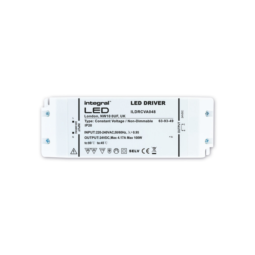 Photograph: Constant Voltage Compact LED Driver 100W 24VDC IP20 Non-Dim 200-240V Input