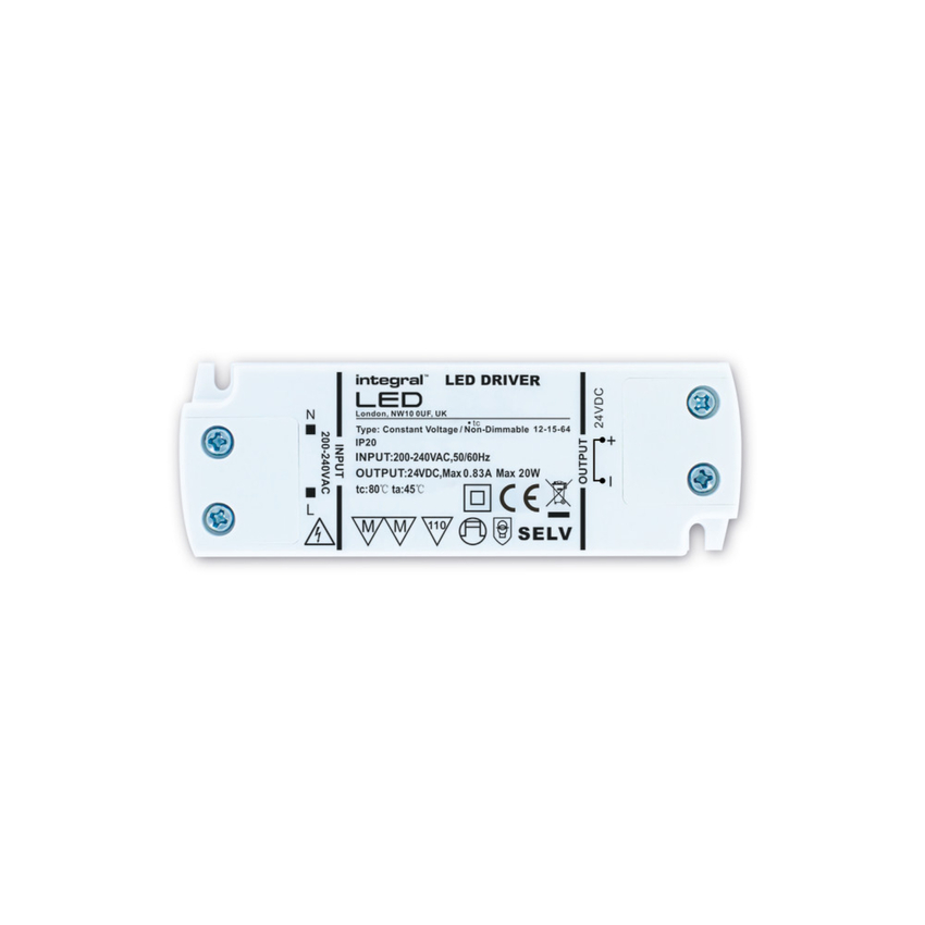 Photograph: Constant Voltage Compact LED Driver 15W 24VDC IP20 Non-Dim 200-240V Input