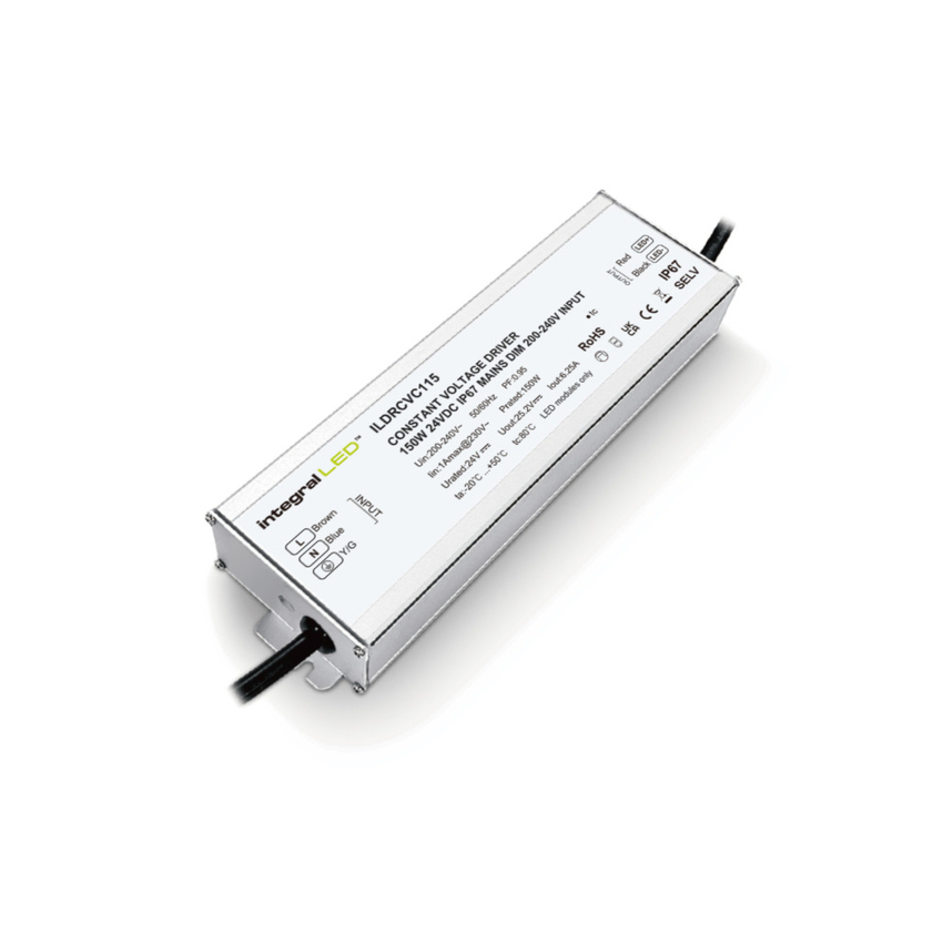 Photograph: Constant Voltage LED Driver 150W 24VDC IP67 Mains Dimmable 200-240V Input