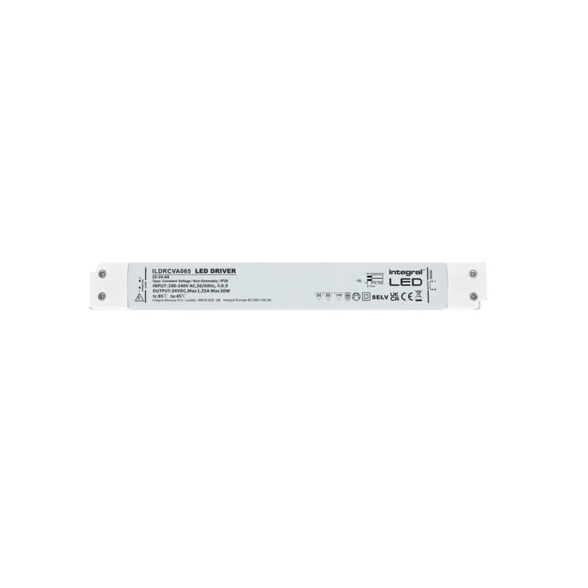 Photograph: Constant Voltage Long & Slim LED Driver 30W 24VDC IP20 Non-Dim 180-264V Input