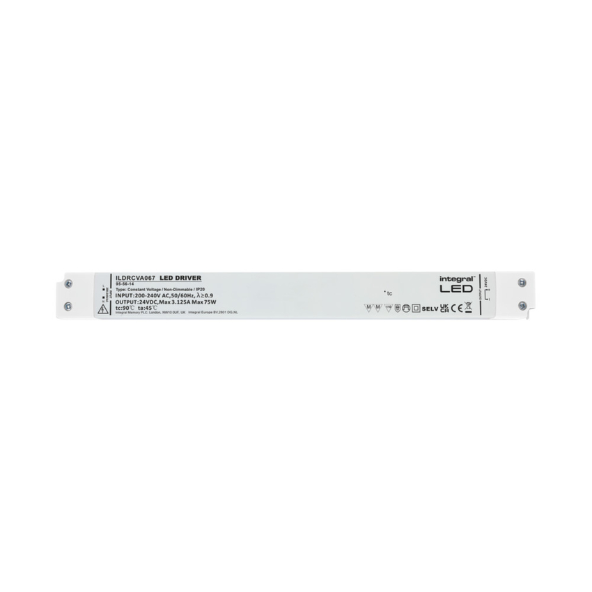 Photograph: Constant Voltage Long & Slim LED Driver 75W 24VDC IP20 Non-Dim 180-264V Input