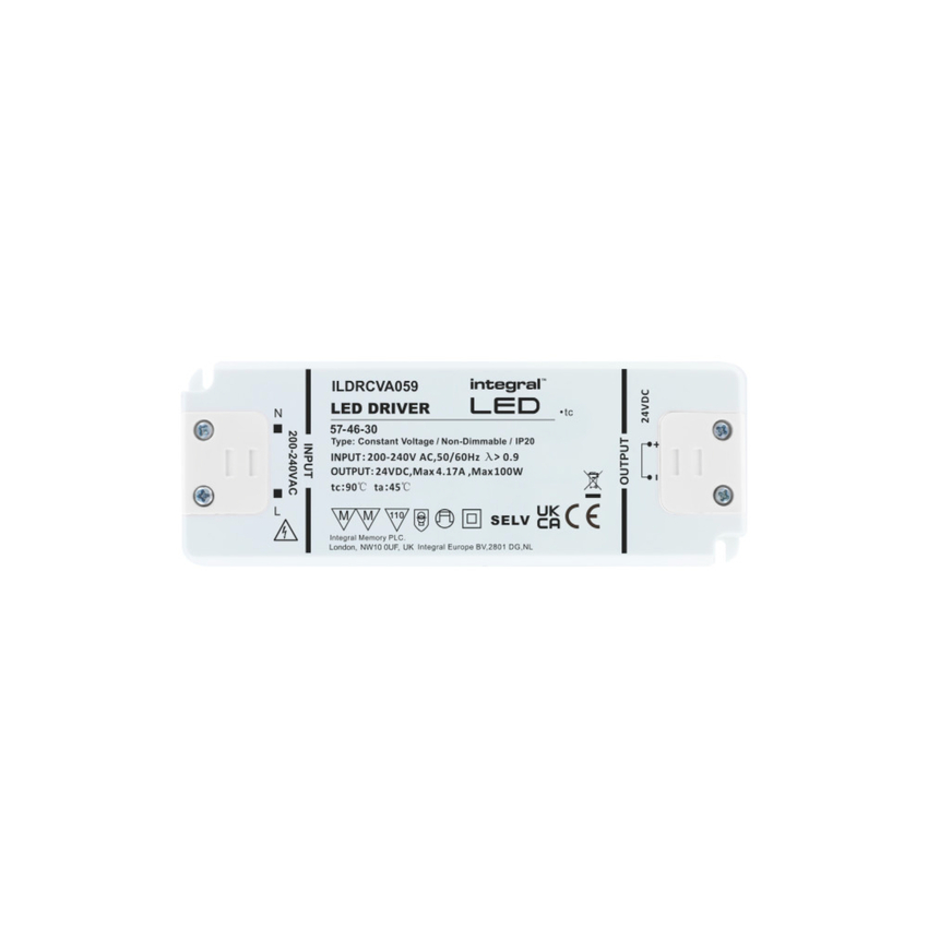 Photograph: Constant Voltage Shallow LED Driver 100W 24VDC IP20 Non-Dim 200-240V Input