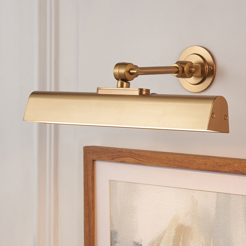 Photograph: Dalyan Warm Brass Adjustable Rechargeable Picture Light