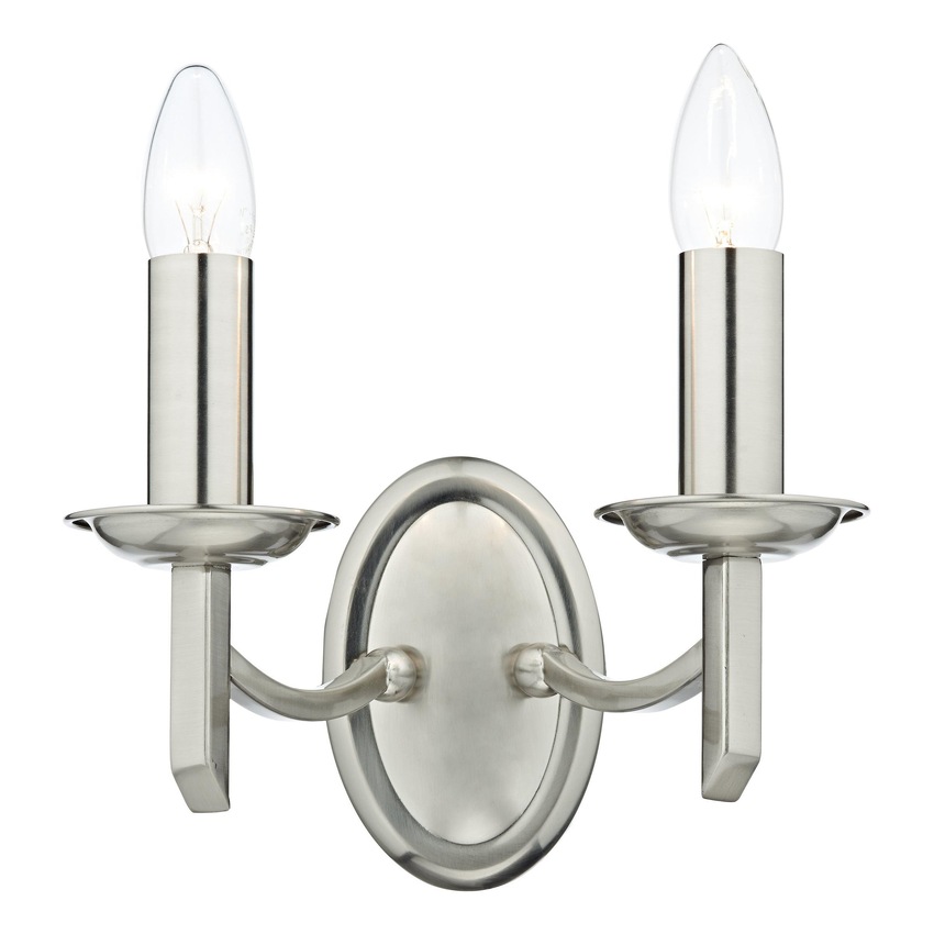 Photograph: Dar Ambassador AMB0946 Satin Chrome Finish Double Wall Light