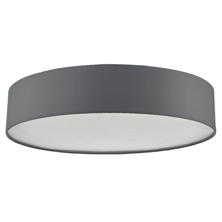 Photograph: Dar Cierro CIE4839 6 Light Flush Ceiling Light In Grey With Frosted Diffuser