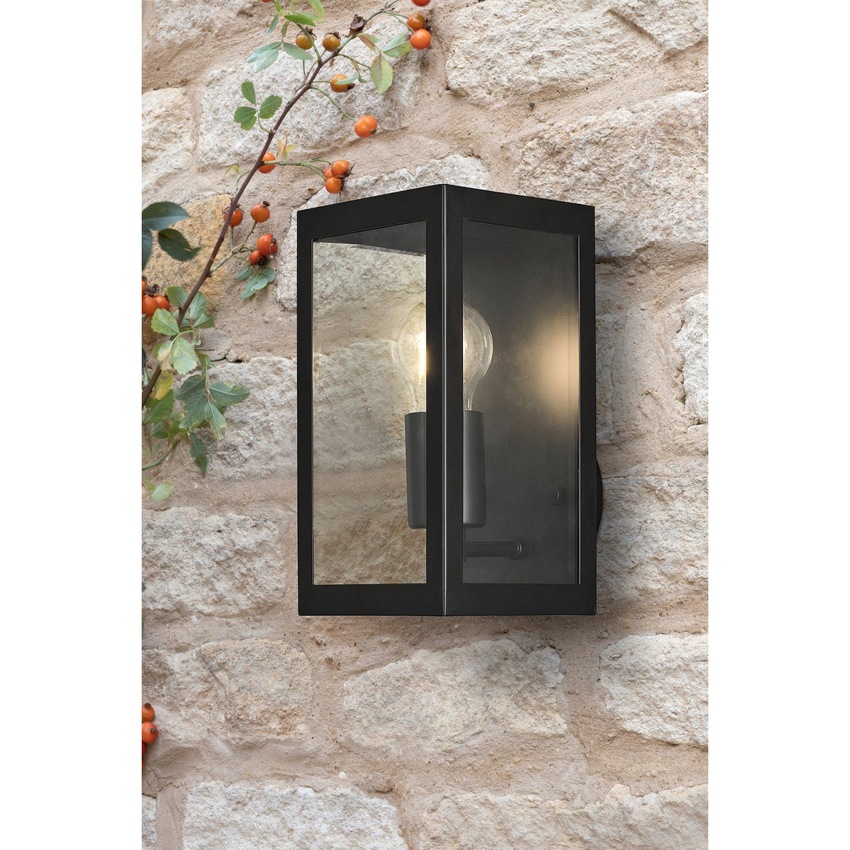 Photograph: Dar Era ERA0722 Matt Black Finish Exterior Wall Light - IP44