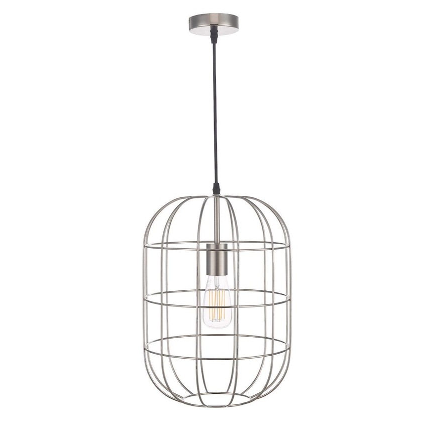 Photograph: Dar Eudora EUD0146 Single Pendant In Satin Nickel Finish