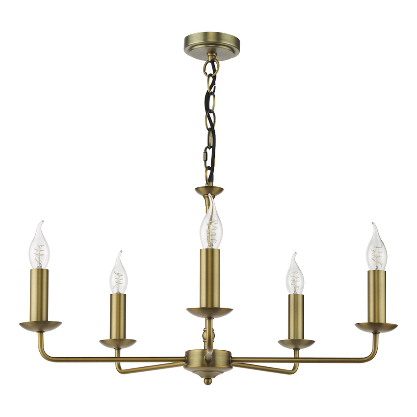 Photograph: Dar Favian Matt Bronze 5 Arm Chandelier Light