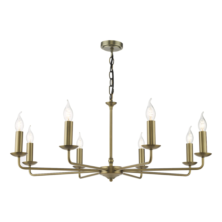 Photograph: Dar Favian Matt Bronze Large 8 Arm Chandelier Light