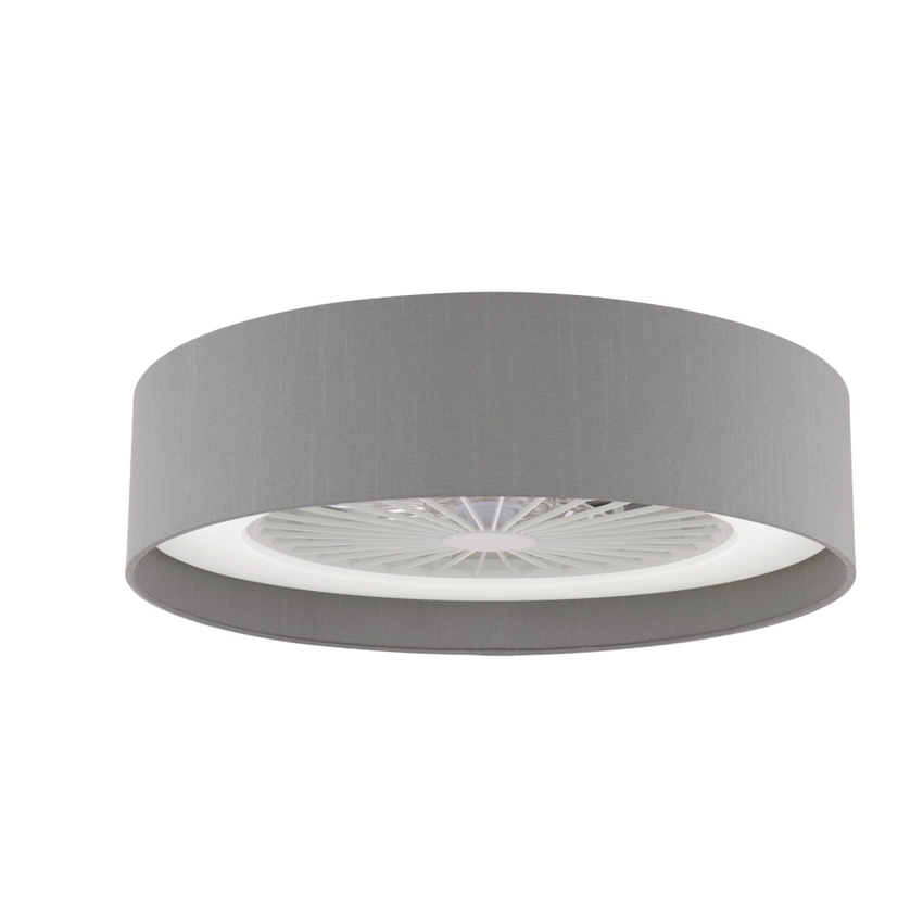 Photograph: Dar Grey Faux Silk Ceiling Fan Light - 50cm