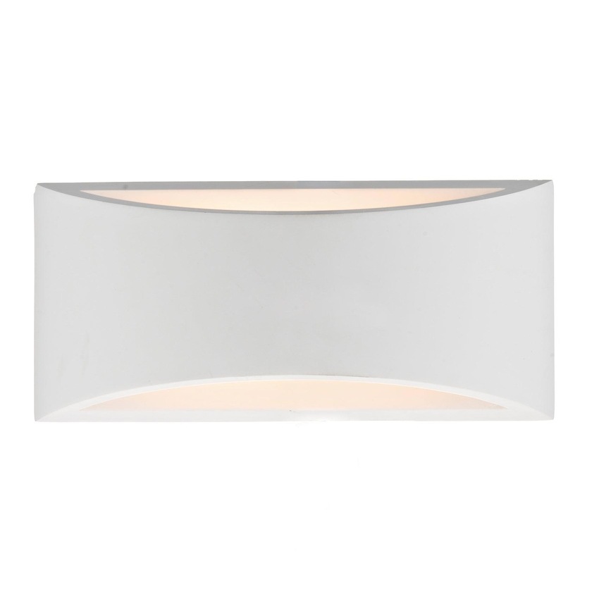 Photograph: Dar Hove HOV372 White Paintable Plaster Large Wall Light