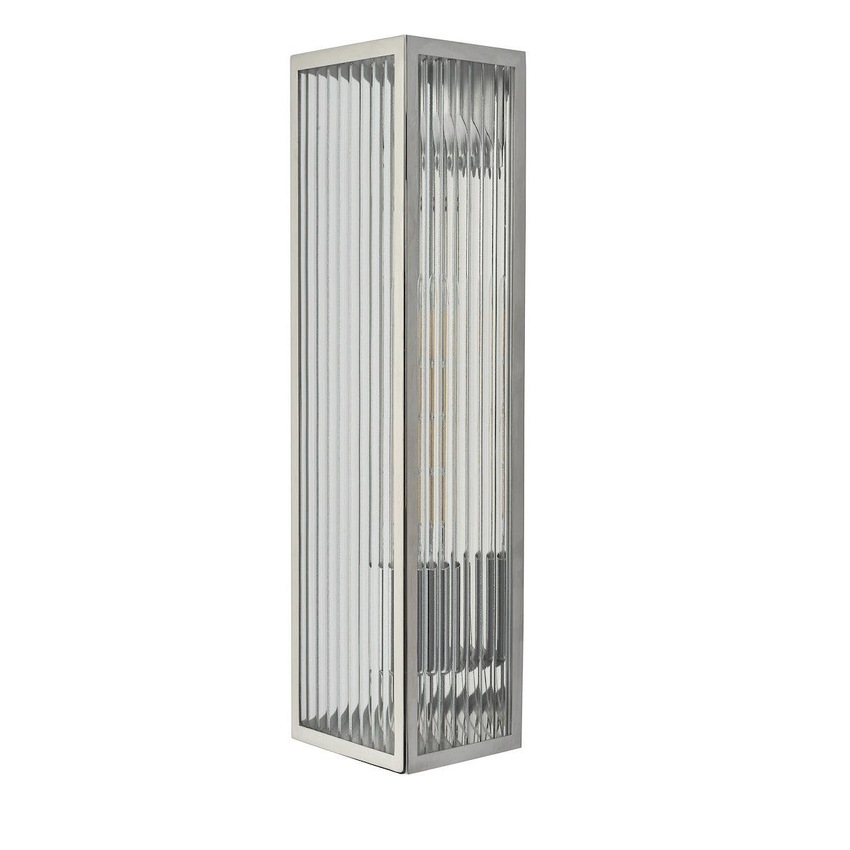 Photograph: Dar Keegan KEE5044 Exterior Single Wall Light In Polished Stainless Steel Finish - IP44