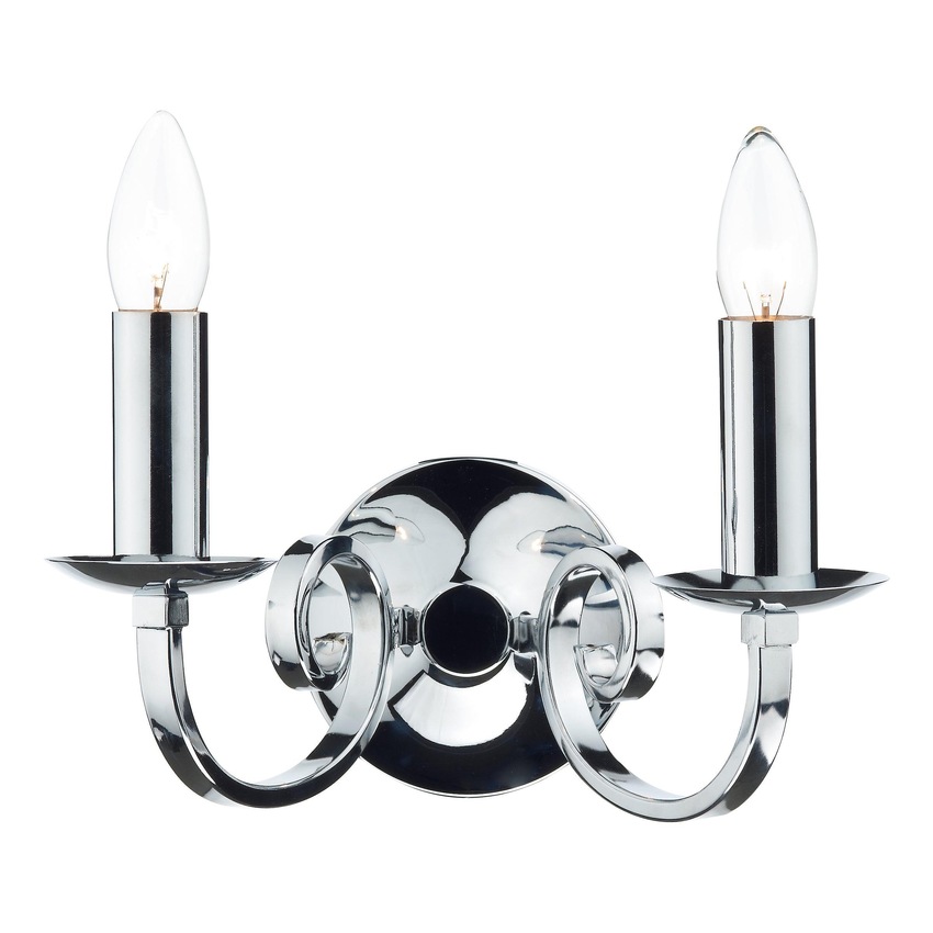 Photograph: Dar Murray MUR0950 Polished Chrome Finish Double Wall Light