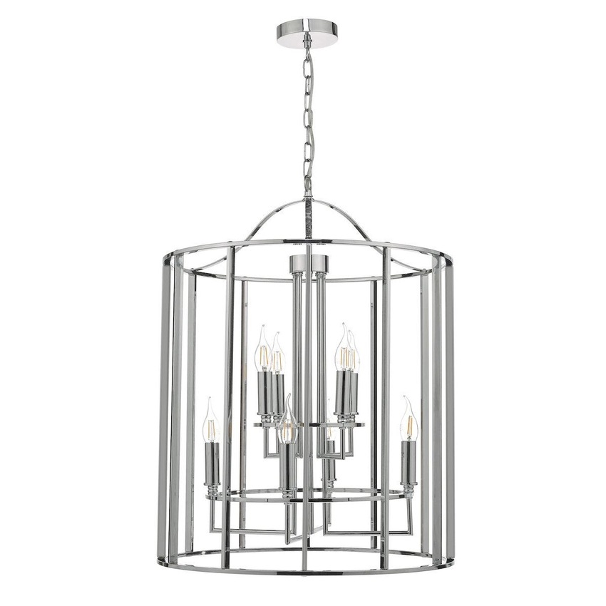 Photograph: Dar Myka MYK0850 8 Light Lantern In Polished Chrome Finish