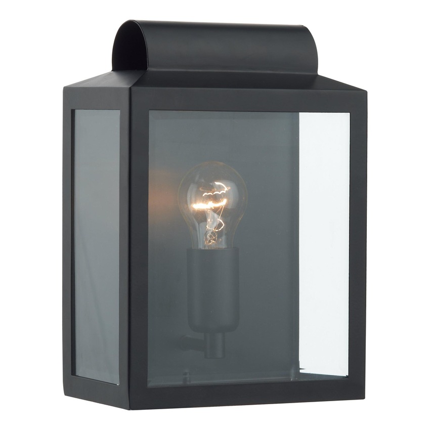 Photograph: Dar Notary NOT2122 Matt Black Finish Exterior Wall Light - IP44