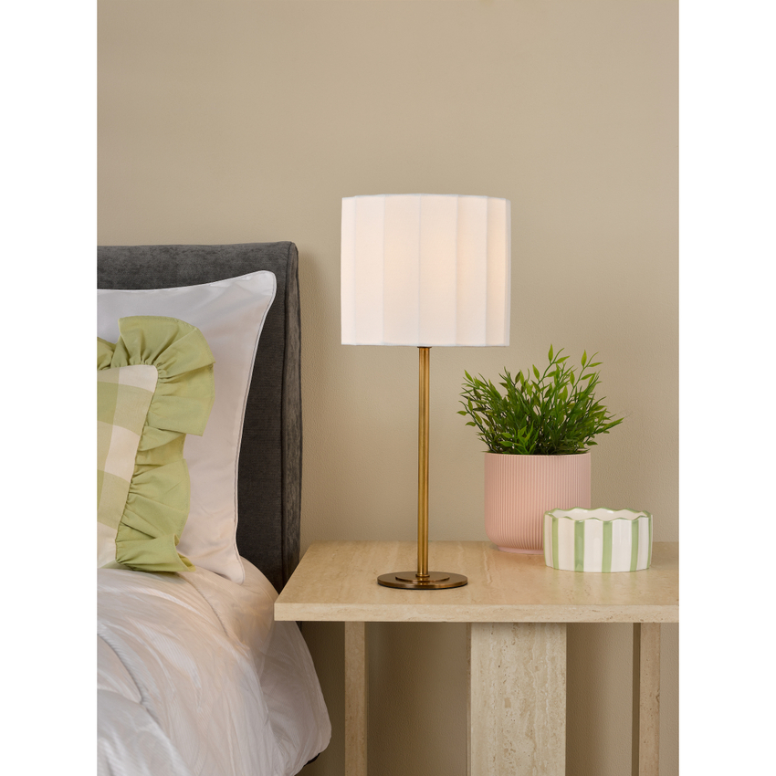 Photograph: Dar Noura Table Lamp Antique Bronze and Ivory With Shade
