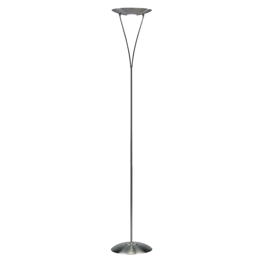 Photograph: Dar Opus OPU4946 Satin Chrome Floor Lamp