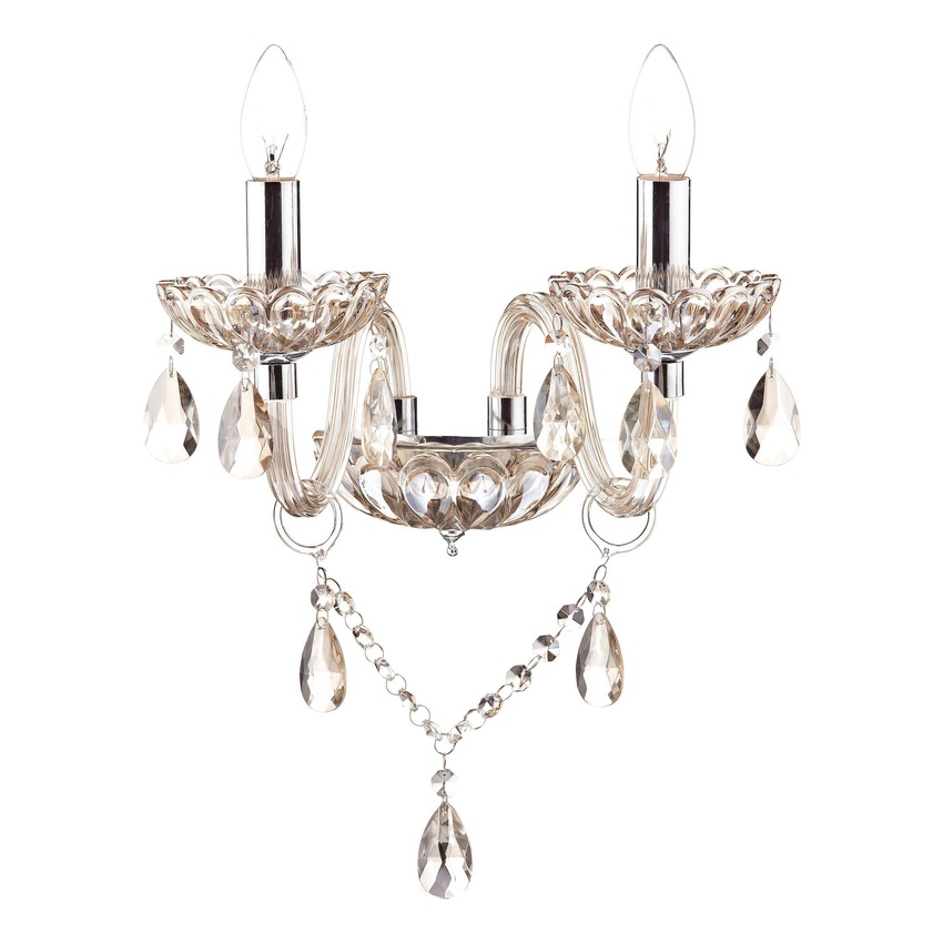 Photograph: Dar Raphael RAP0906 Polished Chrome Double Wall Light