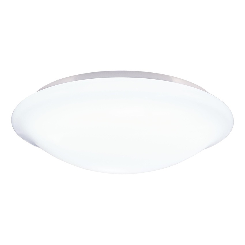 Photograph: Dar Sky SKY522 White Round Acrylic Flush Ceiling Light - IP44