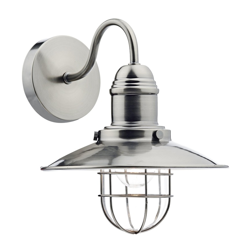 Photograph: Dar Terrace TER0761 Antique Chrome Single Wall Light