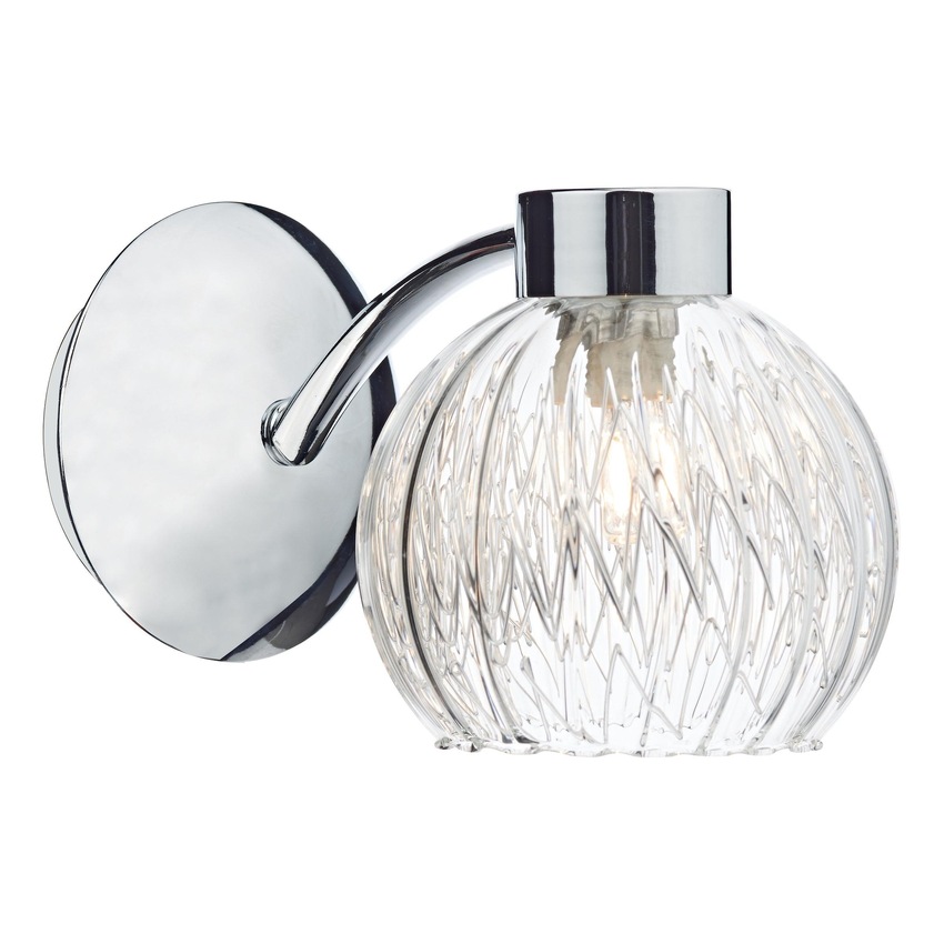 Photograph: Dar Yasmin YAS0750 Polished Chrome Single Wall Light