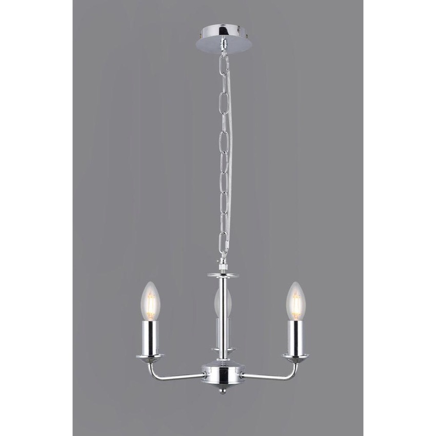 Photograph: Deco Banyan D0354 Polished Chrome 3 Light Pendant