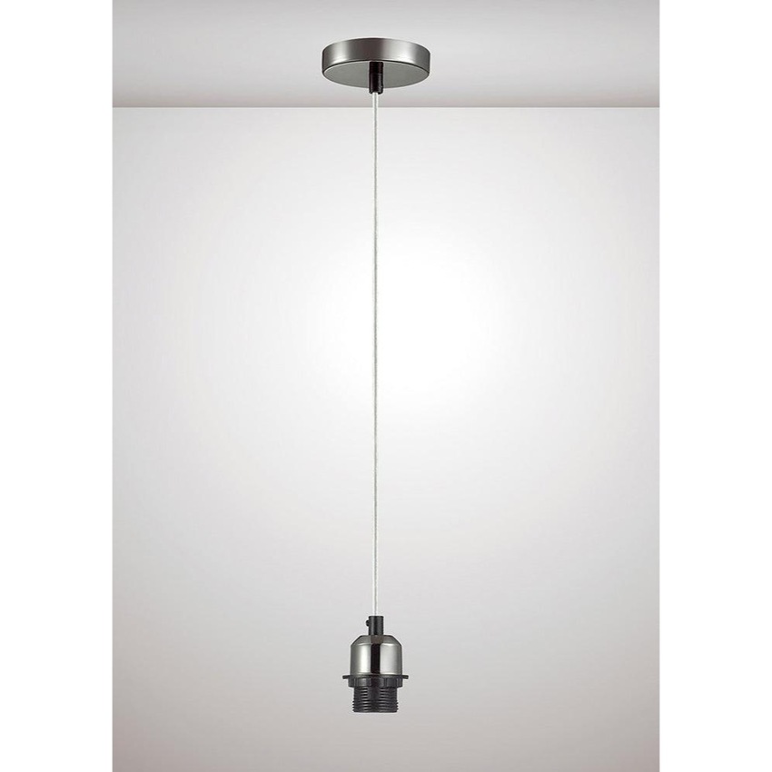 Photograph: Deco Dreifa D0180 Black Chrome With Clear Cable Ceiling Suspension Kit