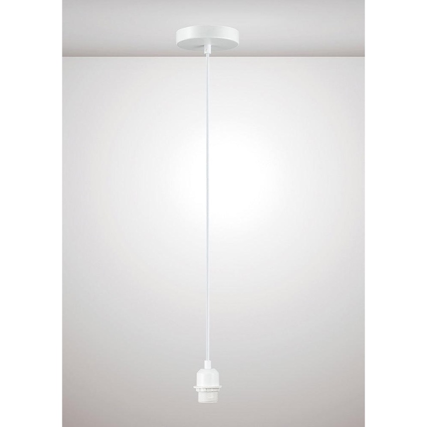 Photograph: Deco Dreifa D0181 Matt White With White Cable Ceiling Suspension Kit