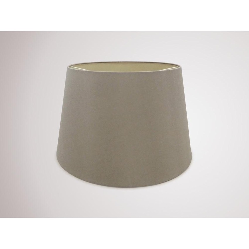 Photograph: Deco Sutton D0308 45cm Taupe Faux Silk Fabric Shade With Halo Gold Inner