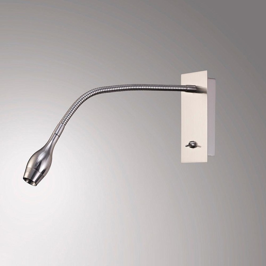 Photograph: Deco Winslow D0206 Satin Nickel LED Flexible Wall Light - 3000K