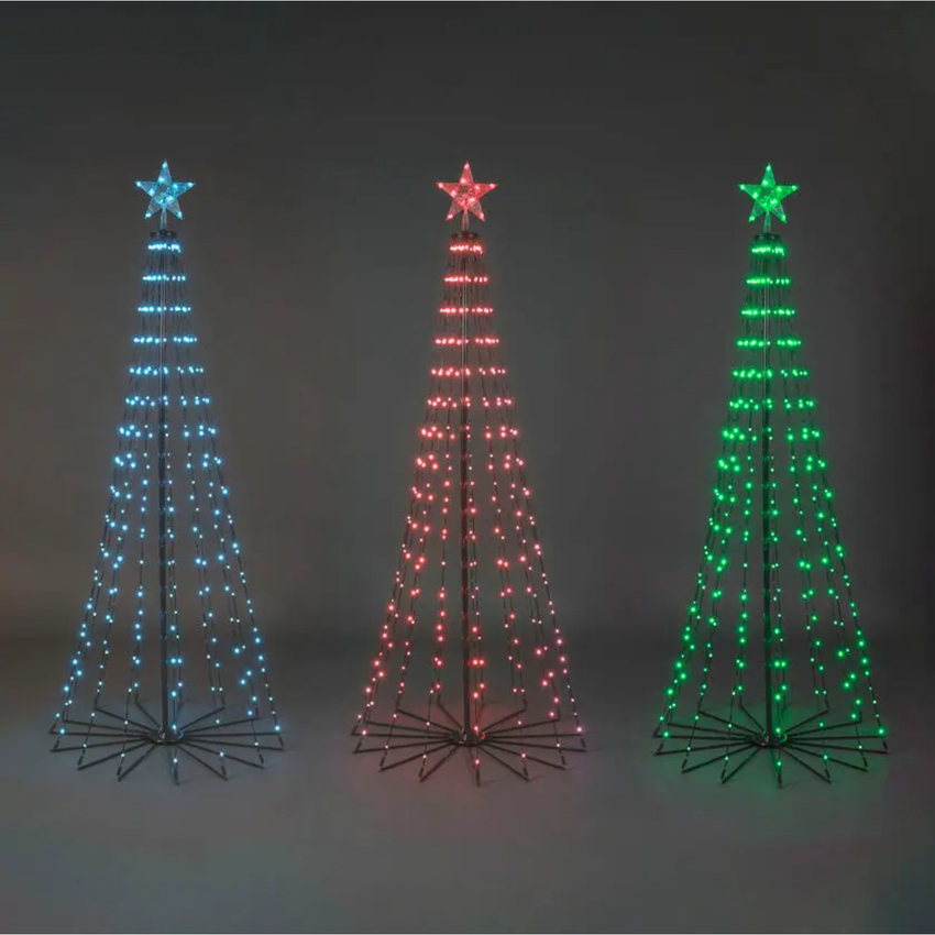 Photograph: Decoration Metal Black Cone 265 RGB Led, black cable, remote