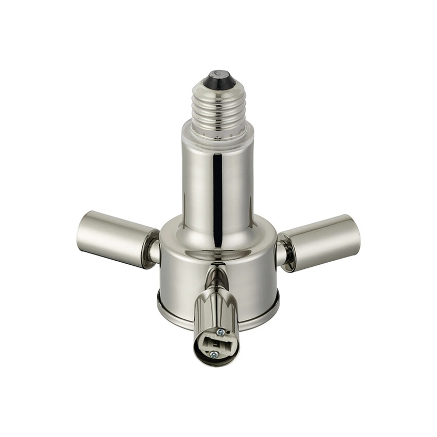 Photograph: Delta 1 to 3 E27 To G9 Converter Polished Nickel Lampholders