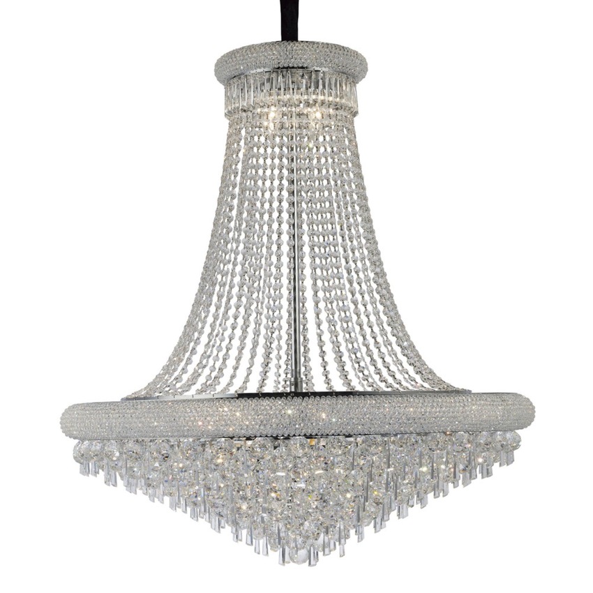 Photograph: Diyas Alexandra IL31453 Polished Chrome 20 Light Crystal Pendant