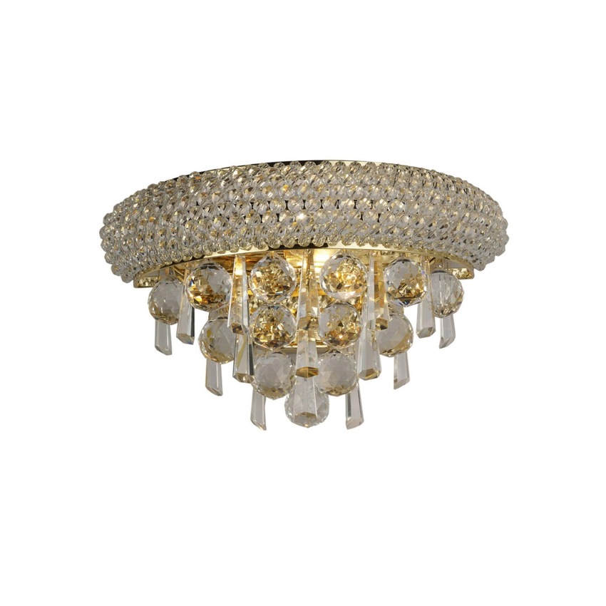 Photograph: Diyas Alexandra IL32100 French Gold 2 Light Crystal Wall Light