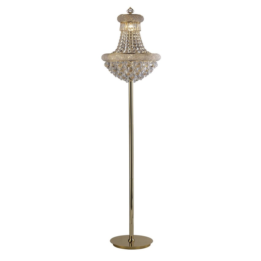 Photograph: Diyas Alexandra IL32104 French Gold 8 Light Crystal Floor Lamp