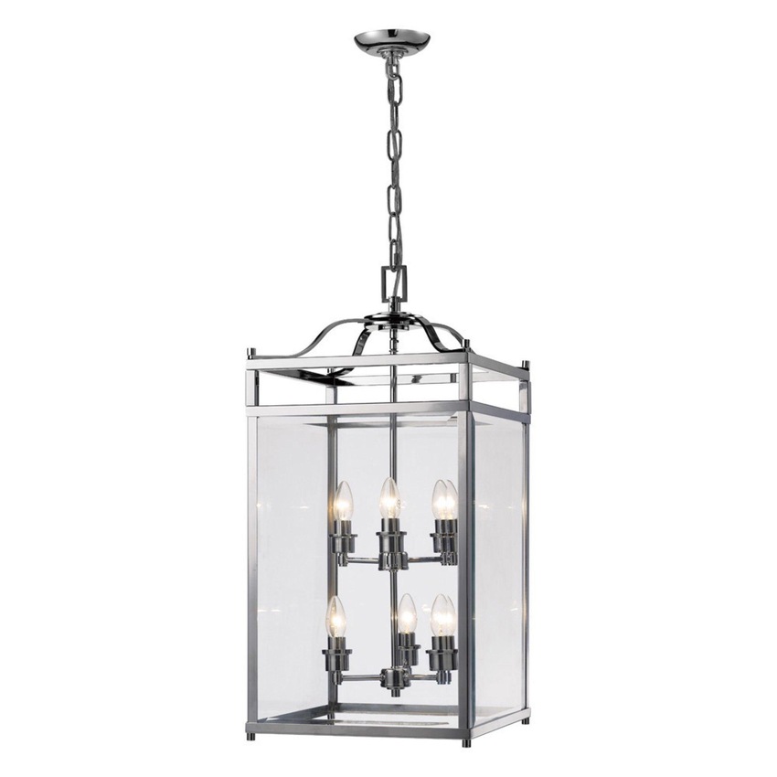 Photograph: Diyas Aston IL31104 Polished Chrome 6 Light Pendant