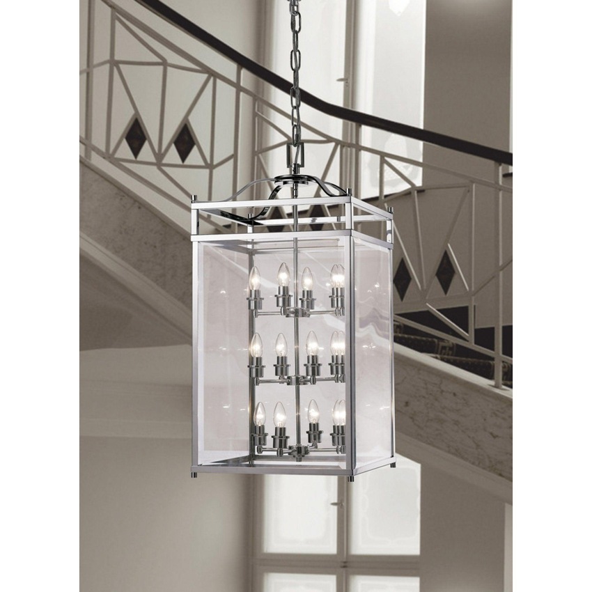 Photograph: Diyas Aston IL31105 Polished Chrome 12 Light Pendant