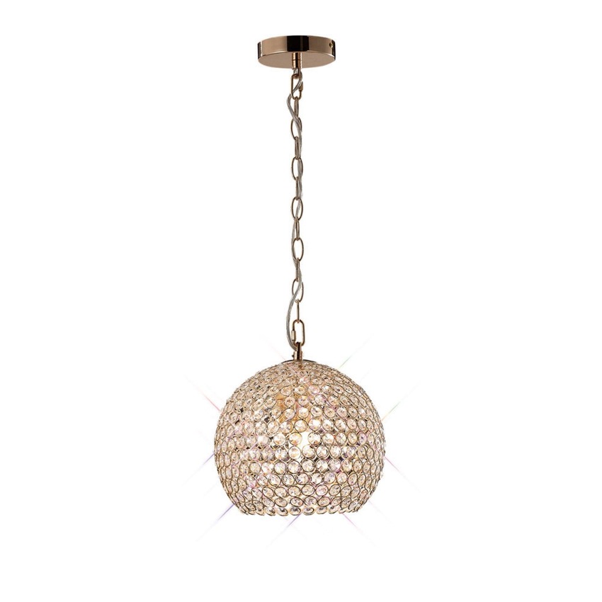 Photograph: Diyas Ava IL30751 French Gold 4 Light Crystal Pendant