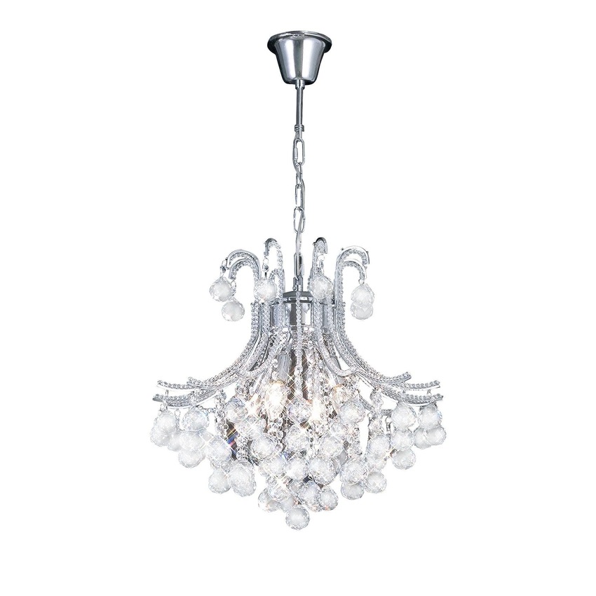 Photograph: Diyas Bask IL30016 Polished Chrome 4 Light Crystal Pendant