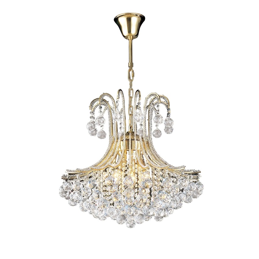 Photograph: Diyas Bask IL30217 French Gold 6 Light Crystal Pendant