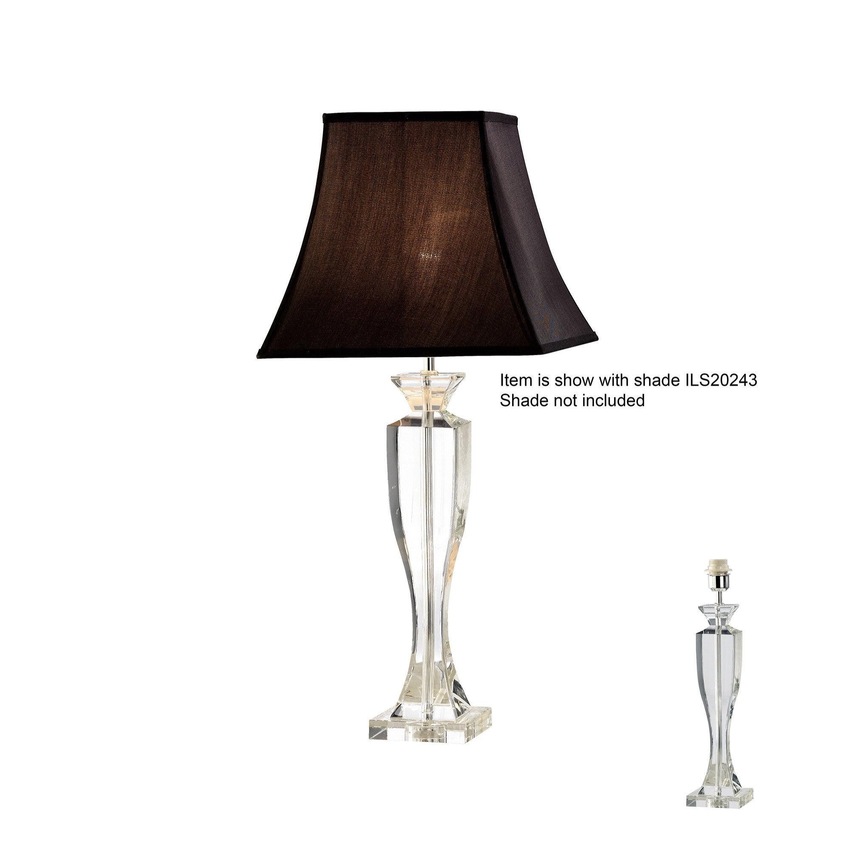 Photograph: Diyas Carmela IL11027 Crystal Table Lamp In Silver Finish - Base Only