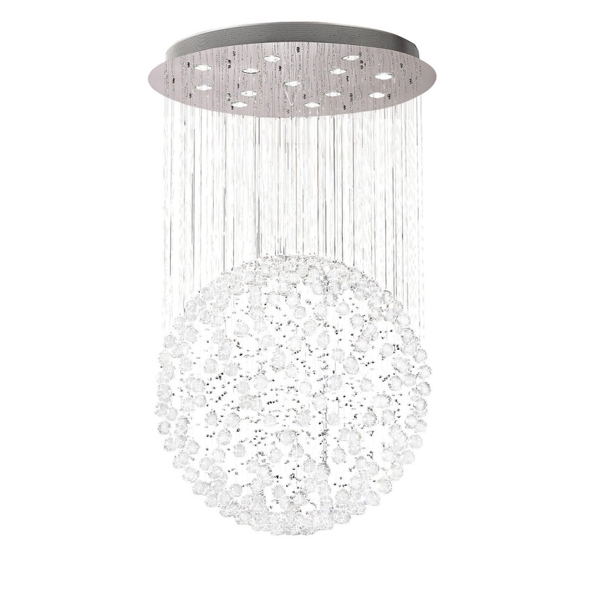 Photograph: Diyas Colorado IL30782 Polished Chrome 13 Light Crystal Pendant