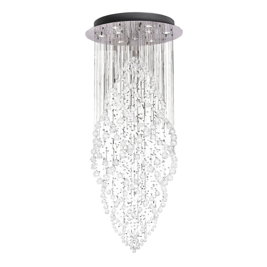 Photograph: Diyas Colorado IL30784 Polished Chrome 9 Light Crystal Pendant