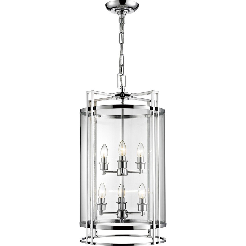 Photograph: Diyas Eaton IL31084 Polished Chrome 6 Light Pendant