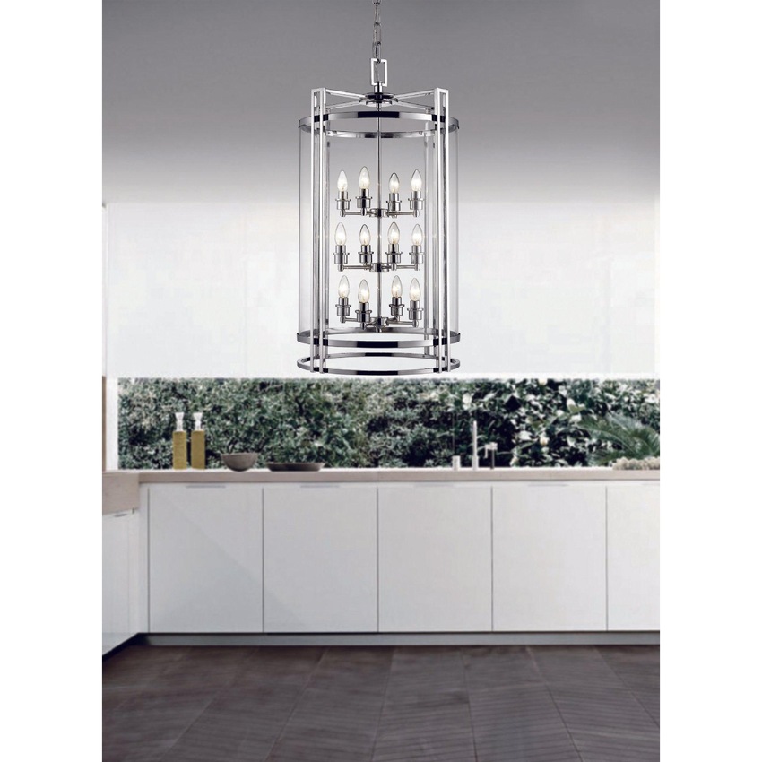 Photograph: Diyas Eaton IL31085 Polished Chrome 12 Light Pendant